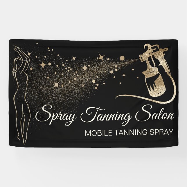 Black Bronze Spray Body Tan Banner (Horizontal)