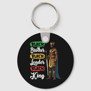 Black Brother Black Leader Black King American Afr Key Ring