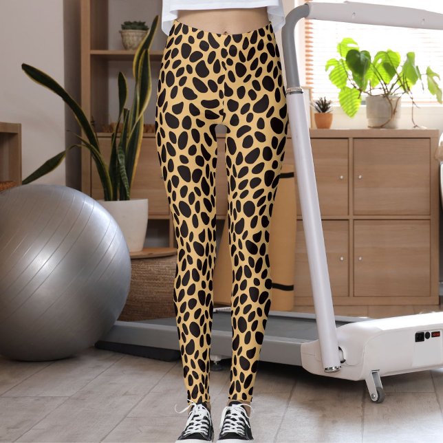 Black Brown And Tan Big Cat Pattern Leopard Skin Leggings (Creator Uploaded)