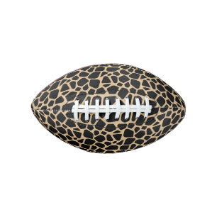 Black Brown Giraffe Print Football