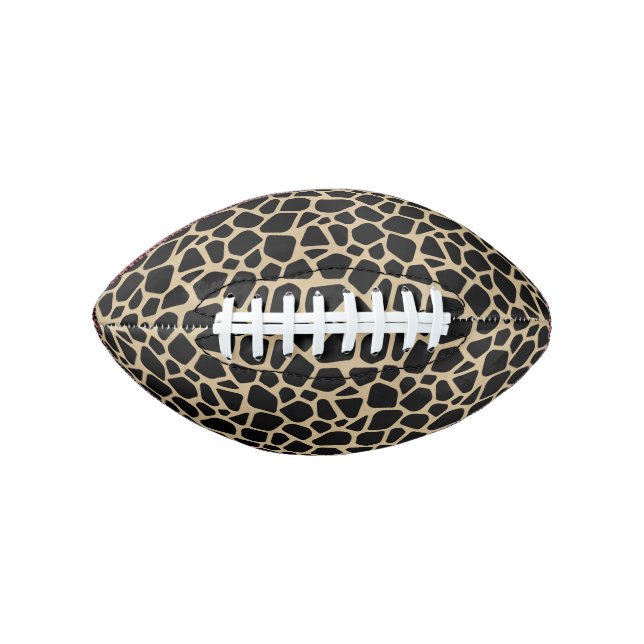 Black Brown Giraffe Print Football (Front)
