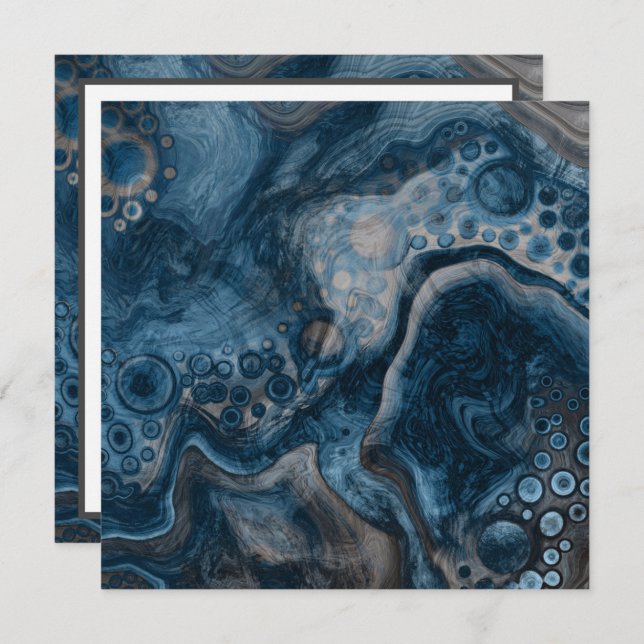 Black, Brown, Grey and Blue Abstract Modern    (Front/Back)