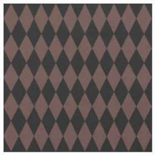 Black & Brown Harlequin Diamonds Fabric
