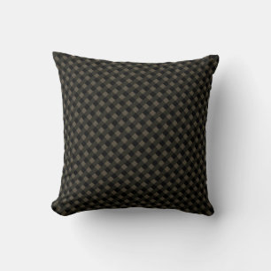 Black Brown Pattern Throw Pillow