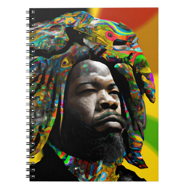 Black Bruh Melanin Dad Juneteenth King African Son Notebook (Front)