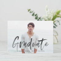 Black Brush Lettering Photo Graduation