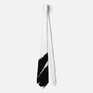 Black Brush Modern White Background Tie