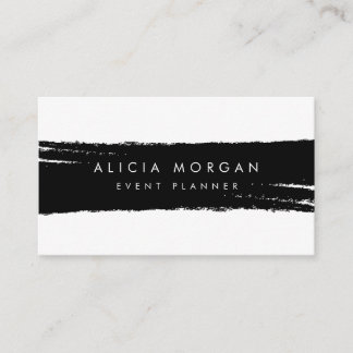 Black brush stroke business card