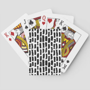 Black Brush Strokes Pattern Playing Cards