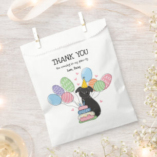 Black Brussels Griffon Birthday Party Favour Bag