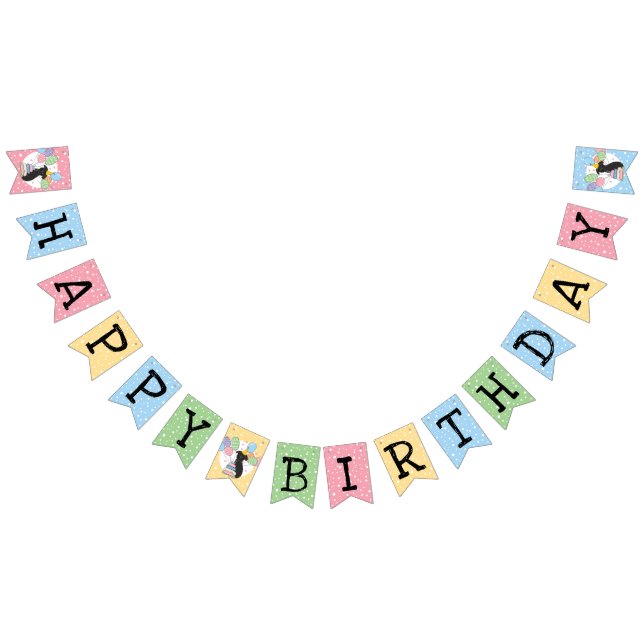 Black Brussels Griffon Dog Birthday Bunting (All)