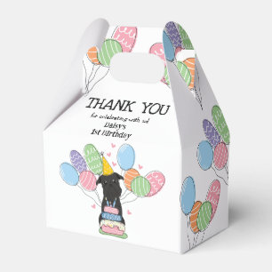 Black Brussels Griffon Dog Birthday Party Favour Box