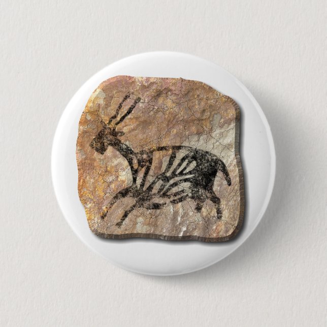 Black Buck - stone 6 Cm Round Badge (Front)