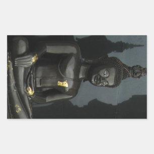 Black Buddha ... Nong Khai, Isaan, Thailand Rectangular Sticker