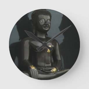 Black Buddha ... Nong Khai, Isaan, Thailand Round Clock