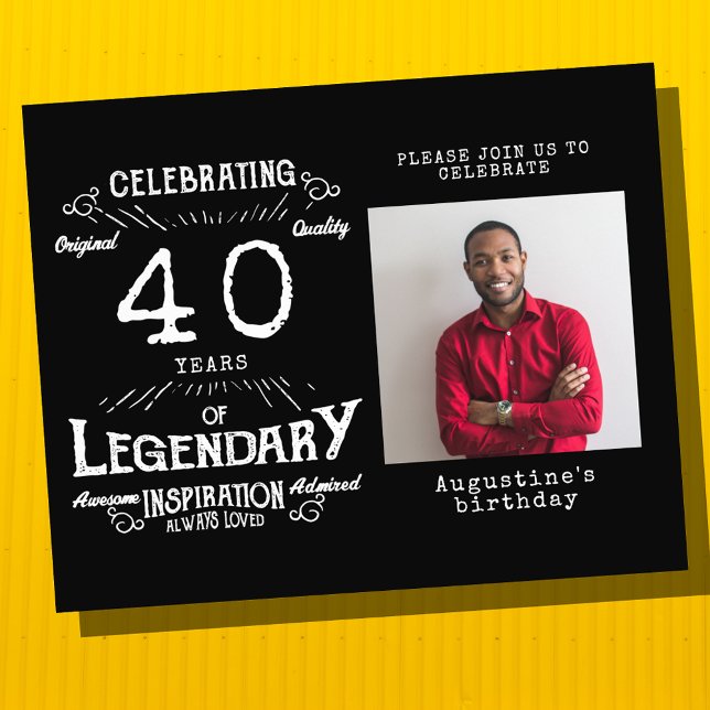 Black Budget 40th Birthday Invitation Flyer (Creator Uploaded)