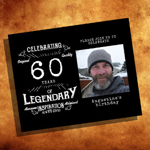 Black Budget 60th Birthday Invitation Flyer