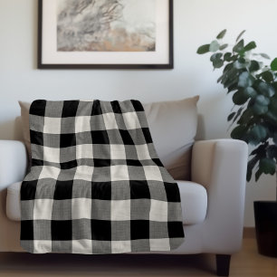 Black Buffalo Check   Modern Farmhouse Sherpa Blanket