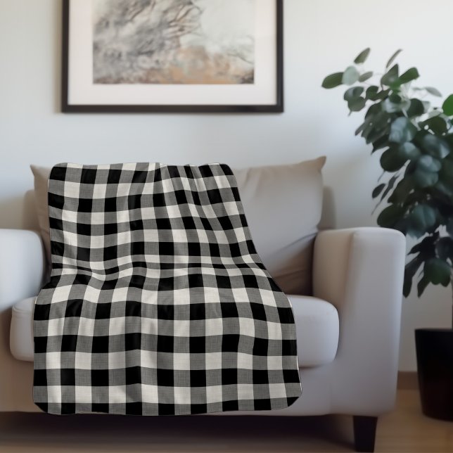 Black Buffalo Check | Modern Farmhouse Sherpa Blanket (Creator Uploaded)