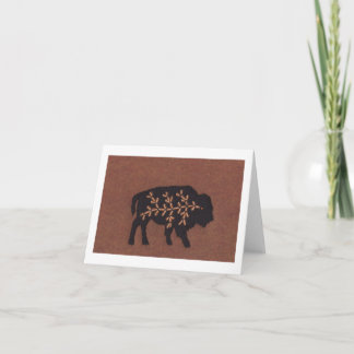 Black Buffalo on Brown Card