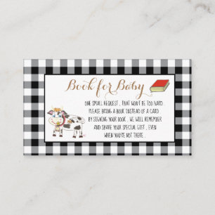 Black Buffalo Plaid Book Request Enclosure Card
