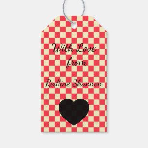 Black Buffalo Plaid Christmas Gift Tags