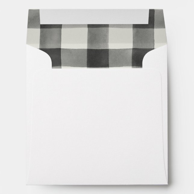 Black Buffalo Plaid Envelope (Back (Bottom))