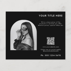 Black Business Beauty Hair Nail Makeup Salon Photo Flyer