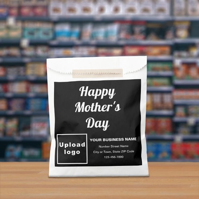 Black Business Brand With Mother’s Day Greeting Favour Bag (Creator Uploaded)