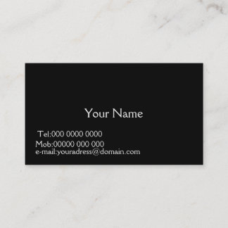 Black business card