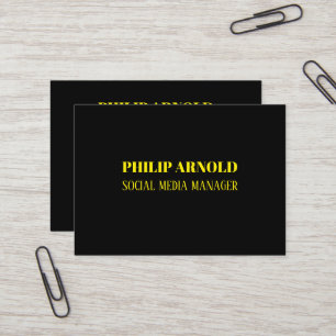 Black business card 