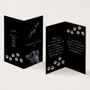 Black Business Card For Cattery