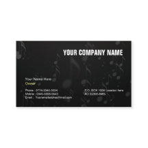 Black business card for music artist,musicians