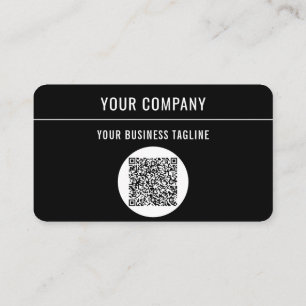 Black Business Card with QR Code Your Own Design