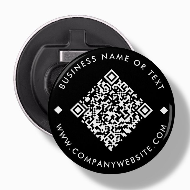 Black | Business Custom QR Code Bottle Opener (Creator Uploaded)