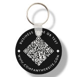 Black | Business Custom QR Code Keychain<br><div class="desc">Customisable QR Code keychain,  with a black background. To generate a new QR code on the design,  add your website URL or social media handle in the " personalise this template" feature.</div>