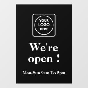 Black Business Hours   Custom Logo Storefront