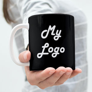 Black business logo coffee mug