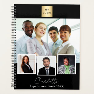 Black business logo photo collage 2025 planner