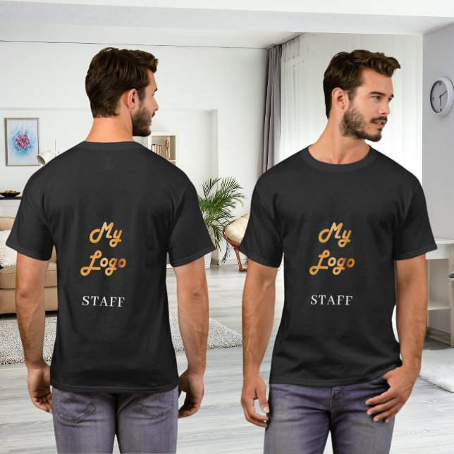 Black business logo staff employee T-Shirt (Creator Uploaded)
