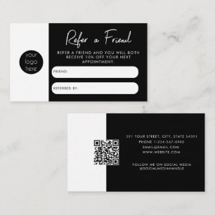 Black Business Refer A Friend Referral Card