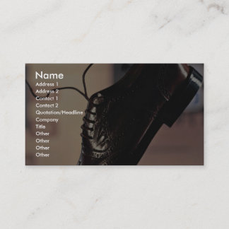 Black Business shoe for businessmen Business Card