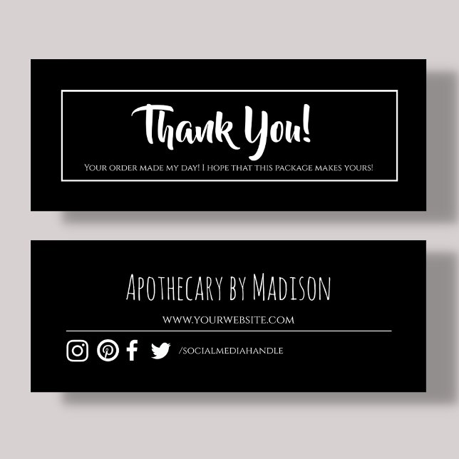 Black | Business Thank You Mini Card (Creator Uploaded)