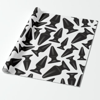Black butt plug pattern - customisable wrapping paper