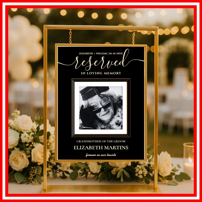 Black & Butter Yellow Deceased Reserved Seat Sign  (Creator Uploaded)