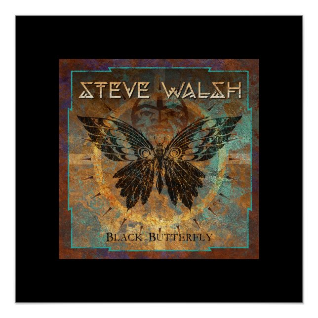 Black Butterfly Artwork Poster (Front)