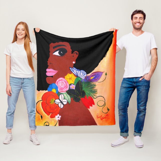 Black Butterfly - Fleece Blanket (In Situ)