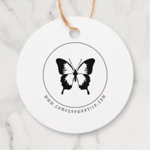 Black Butterfly Logo Favour Tags