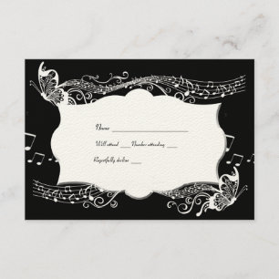 Black Butterfly Music Fidelity rsvp Card
