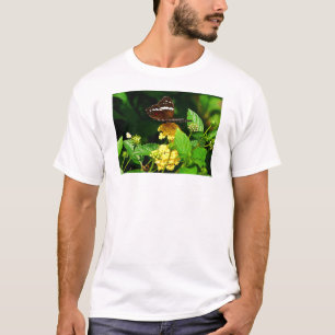 Black Butterfly on Yellow Lantana T-Shirt